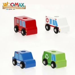 Camión Portavehículos y Coches 25 x 13 x 6 cm (6 Unidades) Camión Portavehículos y Coches 25 x 13 x 6 cm (6 Unidades)