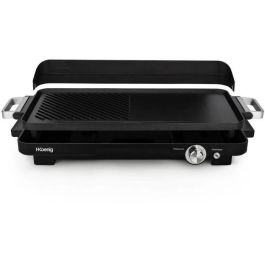 Hkoenig GRX330 Plancha Eléctrica de Zonas Dobles, 50x25cm, 1800W, Superficie Antiadherente, Termostato Ajustable y Función Turbo Parrilla