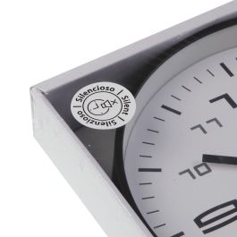 Reloj de Pared Versa Negro Plástico 30 x 30 x 4 cm