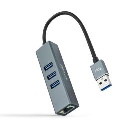 Nanocable 10.03.0407 Hub USB 3.0 a Ethernet Gigabit con 3xUSB 3.0 y RJ45. Conversor Aluminio Gris 15 cm para Windows Mac Linux Precio: 16.89000038. SKU: S0234152