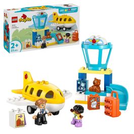 Lego Duplo Town Set de Construcción 'Primera Vez en el Aeropuerto', Juguete Educativo de Bloques para Niños y Niñas de 2+ Años