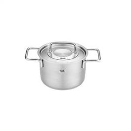 Fissler Pure Olla de Acero Inoxidable 16 cm con Tapa de Metal - Apto para Inducción, Gas, Eléctrico y Horno - 1.9L - Ref: 08611416000/0