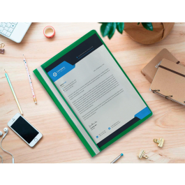 Q-connect Carpeta dossier fastener plástico DIN A4 verde