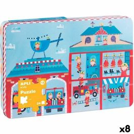 Puzzle Apli 48 x 32 cm Bombero 24 Piezas (8 Unidades)