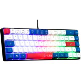 Teclado gaming - THE G-LAB - KEYZ-HYDRO-BWR/FR - 60% membrana 3 colores de teclas Azul-Blanco-Rojo Precio: 43.49999973. SKU: B196LY3AAY