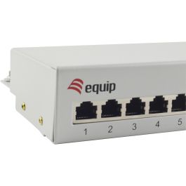 Equip Patchpanel 12x RJ45 Cat6 FTP Desktop ISO/IEC hellgrau