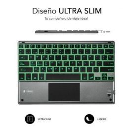 Teclado Compacto Inalámbrico por Bluetooth Subblim Touchpad Smart Blacklit/ Gris Teclado Compacto Inalámbrico por Bluetooth Subblim Touchpad Smart Blacklit/ Gris