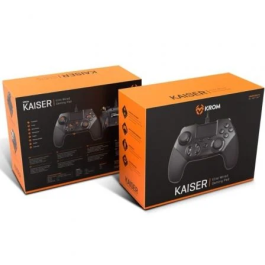 Krom Mando de Juego Kaiser NXKROMKSR, Mando de Juego Competitivo, Inalámbrico, Compatible con PC, PS4, PS3, Conexión USB