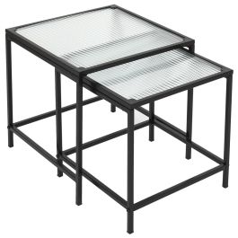 Home Deco Factory Juego 2 Mesas Auxiliares Nido Essentiel Metal y Vidrio 40x40cm y 35x35cm Precio: 48.68999949. SKU: B1GH5P2QSM