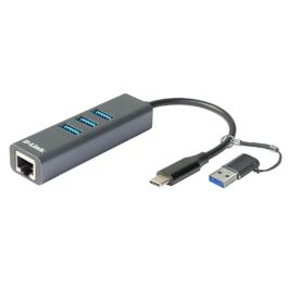 D-Link Hub USB Tipo C con 3 Puertos USB 3.2 Gen 1 y Ethernet Gigabit Precio: 37.50000056. SKU: S0235751