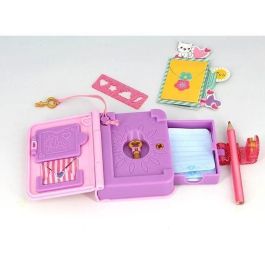 Diset Mini Diario Secreto Funlockets con 15+ sorpresas, 2 llaves doradas, lápiz, pegatinas y minibloc. Ideal para niñas +3 años