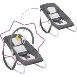 Badabulle Transat Easy Moonlight Tumbona para Bebé desde Nacimiento, 5 Posiciones Ajustables, Plegado Ultraplano y Lavable