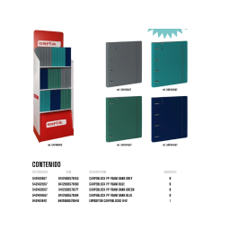 Safta Carpeta con Recambio DIN A4 Cuadro 5 mm Polipropileno Foam 4 Anillas 35mm Expositor 36 Unidades Precio: 395.49999984. SKU: B1DW2CCWNX