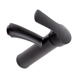 Grifo de Lavabo Monomando Negro con Aireador y Caño Bajo para Agua Caliente-Fría Latón/Zinc Estilo Clásico [QLI-FA-SS01]