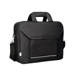 Q-connect Maletín para Portátil de 15,4" Negro con Asa y 2 Bolsillos Exteriores, 390x290x90 mm