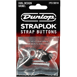 Dunlop Straplok Dualdesign Nickel (Set De 2) Sujeciones para Correa de Guitarra