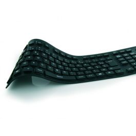 Mobility Lab ML300559 Teclado USB Azerty Flexible y Enrollable, Impermeable a Derrames y Lavable, 107 Teclas