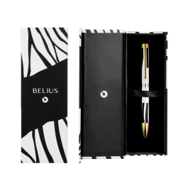 Belius Dualita Bolígrafo Cuerpo Blanco Tinta Azul Diseño Elegante Contemporáneo 1 mm