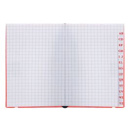 Libreta Indice Liderpapel Similpiel A7 120 Hojas 70 gr-M2 Color Rojo