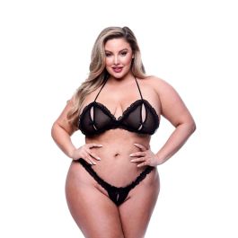 Conjunto de Lencería Baci Lingerie Crotchless G- Negro 2 Piezas (Queen size) Precio: 41.59000021. SKU: B1AVAAHGWD