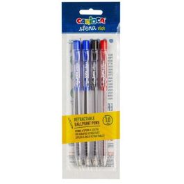 Boligrafo Carioca Sfera Retractil 1.0Mm Bolsa De 4 Colores Surtidos Precio: 0.99000022. SKU: B1EQM5TMW3