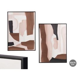 Giftdecor - Cuadro Abstracto Surtido 50x70 cm, Lienzo y Madera (MDF), Beige/Marrón con Marco Negro (4 Unidades) Precio: 56.78999964. SKU: B1K65WPT5W
