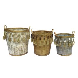 DKD Home Decor Cesta Balines 44x49 36x46 Set 3 Piezas Multicolor Bambú 45 x 54 x 49 cm Precio: 107.49999975. SKU: B14HWG76TL