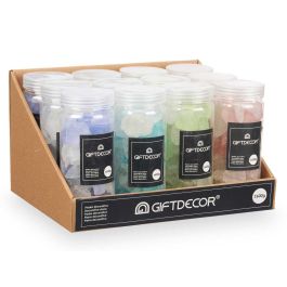 Giftdecor Bote de Cuarzo Surtido 600 g, Piedra, Colores Variados, 6.5x15.5x6.5 cm (12 Unidades)