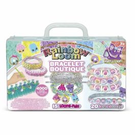 Bandai Rainbow Loom Kit para Crear Pulseras Elásticas Personalizadas - Incluye 4000 Bandas y Perlas Beadmojis, Ideal para Niños +4 Años