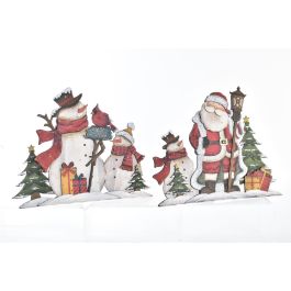 DKD Home Decor Decoración Navidad Tradicional 12 Leds Madera Rojo Verde 40x31x3.5 cm Set de 6 Unidades con 2 pilas AA Precio: 86.48112. SKU: B1D8V5BLBH