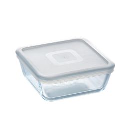 Fiambrera Cuadrada con Tapa Pyrex Cook&freeze 850 ml 14 x 14 cm Transparente Vidrio Silicona (6 Unidades)