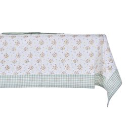 DKD Home Decor Mantel Vichy sweet Shabby Verde 250 x 150 cm Set de 9