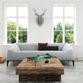 Mister Gadget Juego de Mesa Billar 51x31x10 cm con 2 Palos, 16 Bolas, Triángulo y Tiza Azul