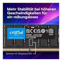 Crucial CT2K32G64C52CS5 - Kit de Memoria RAM 64GB (2x32GB) DDR5 6400 MT/s SO-DIMM para Portátil, CL52, Negro