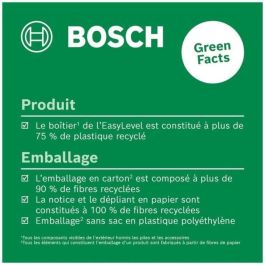 Bosch BOS4053423245158 Nivel láser EasyLevel con burbuja y soporte, línea y punto láser para alineación flexible