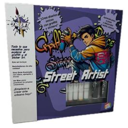 Cefa Estudio de Diseño Street Artist, Kit de Graffiti y Sticker Art con Rotuladores Alta Calidad, Guía Ilustrada y Bloc, +8 Años