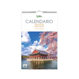 Calendario Espiral Pared Liderpapel Imagenes Ciudades 2025 Para Escribir 25x40 cm Papel 157 gr