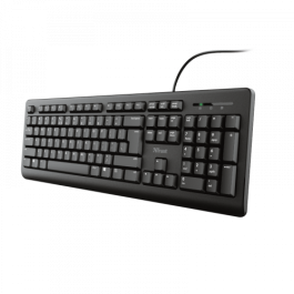 Trust Teclado TK150 Tamaño Compacto Tecleado Silenciado Resistente A Los Vertidos Cable 1.8M