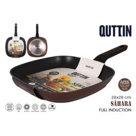 Quttin Asadora Cuadrada 28x28 cm de Aluminio Forjado con Mango Soft-Touch 3.0 mm de Espesor (6 Unidades)