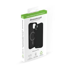 dbramante1928 Monaco iPhone 14 Max Night Black - Funda protectora de silicona reciclada MagSafe