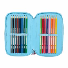 Safta Plumier Escolar Triple Estuche Stitch Happy con 37 Piezas y 3 Cremalleras 195x125x55 mm