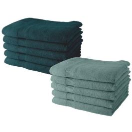 Juego de 10 toallas TODAY 50x90 cm 100% algodón - 5 pavo real + 5 celadón Precio: 41.50000041. SKU: B1F4BNDMT5