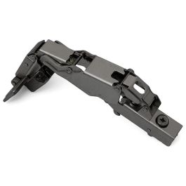 Herrajes Alk Puma 35 Bisagra Clip Cam 165º Cierre Amortiguado Pistón Regulacion CAM Acabado Grafito Codo Acodado para Muebles