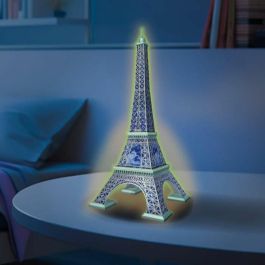 Ravensburger RAV00011591 Puzzle 3D Torre Eiffel Fosforescente 216 Piezas Sin Pegamento 10+ Años