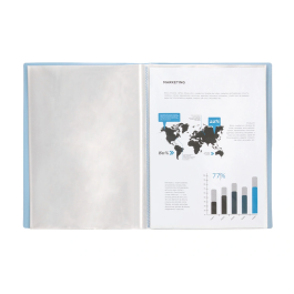 Liderpapel Carpeta Escaparate 40 Fundas Polipropileno DIN A4 Celeste Opaco