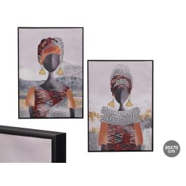 Giftdecor Cuadro Decorativo Mujer con Pendientes, Surtido, Canvas y Madera MDF, 50x70 cm, Colores Gris/Naranja/Rojo (4 Unidades) Precio: 68.4999997. SKU: B1H95H34YA