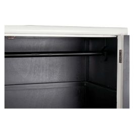 DKD Home Decor Armario Oriental Kamakura Blanco Dorado 120 x 50 x 175 cm Álamo Metal
