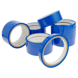 Q-connect Cinta Adhesiva 66 mt x 9 mm Azul para Cerrar Bolsas