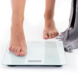 DCook Báscula de Baño Gallery hasta 180 kg - 28x28x2.5 cm, Vidrio Templado con Temperatura Ambiente