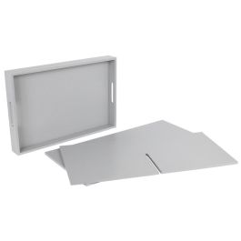 Home Deco Factory Mesa Bandeja Desmontable Gris 46x32 cm h.48,5 cm